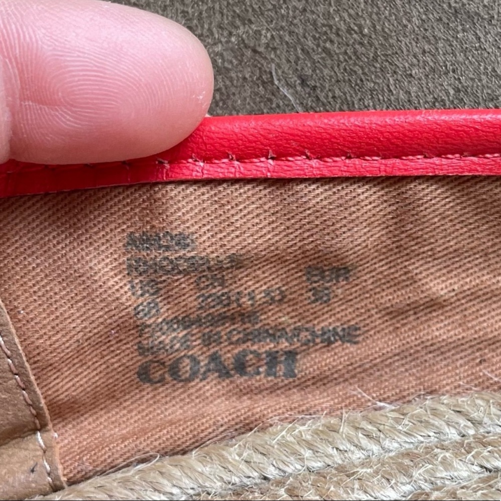Coach Genuine Leather Rhodelle Espadrille Flat Loafers
Slip-On Shoes Size US 6 - Picture 4 of 10